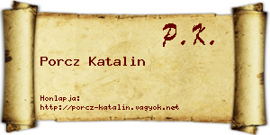 Porcz Katalin névjegykártya